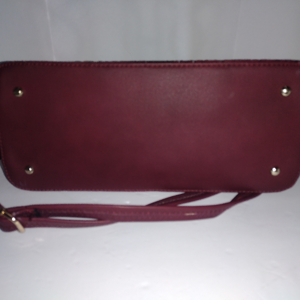 Red Python Style Handbag Purse Never Used - image 3